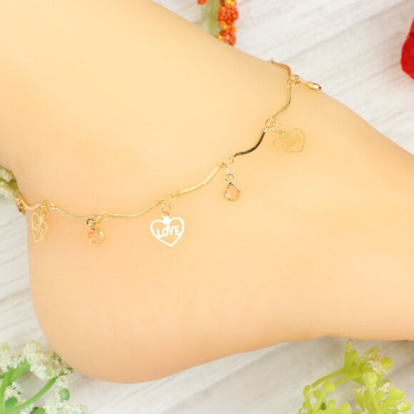 "Handmade Anklet – Elegant & Delicate Jewelry for Women | UNVRC1004 - Picture 1 of 10